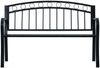 vidaXL Gartenbank 125 cm Schwarz Stahl 47945 Bild 2