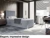 MEBLINI Boxspringbett LUKAS 100x200 cm mit Bettkasten - H3/Grau Samt Gepolstert Einzelbett mit Topper & Taschenfederkern-Matratze - 100x200 Links Bild 2