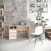 KOMTO Schreibtisch mit Schubladen - Bürotisch Computertisch Klein Arbeitstisch Büro PC-Tisch mit Stauraum | Moderner Schreibtisch Sonoma Eiche + Weiß | Oslo 110 x 50 x 74 cm Bild 3