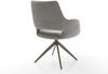 Drehstuhl Yago-Flex mit Armlehnen Strukturstoff Soft Grau Kreuzgestell breit Effektfinish Titan 360° drehbar Wippfunktion Taschenfederkern Bild 5