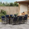 vidaXL Garten Essgruppe mit Kissen 9 pcs Grau und Schwarz Rattan 3380252 Bild 4