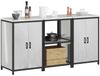 vidaXL Aufbewahrungsset für die Küche 3 pcs Silber Verzinkter Stahl 3392699 Bild 3