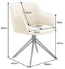 riess-ambiente Polsterstuhl EUPHORIA beige/schwarz – Echtleder, drehbar, Metall-Füße, mit Armlehne (Einzelartikel, 1 St), mit 180° Drehfunktion und Autoreturn – ideal für elegante Esszimmer Bild 4