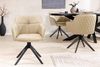 riess-ambiente Polsterstuhl EUPHORIA beige/schwarz – Echtleder, drehbar, Metall-Füße, mit Armlehne (Einzelartikel, 1 St), mit 180° Drehfunktion und Autoreturn – ideal für elegante Esszimmer Bild 2