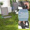 2-Teiliges Terrassenstuhl-Set Esszimmerstühle mit hoher Rückenlehne Grau Bild 5