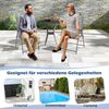 2-Teiliges Terrassenstuhl-Set Esszimmerstühle mit hoher Rückenlehne Grau Bild 3