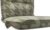 Auflage Hochlehner für Gartenstuhl 120x48cm Sesselauflage Polster Polsterauflage Karo Muster Stuhlauflage mit dicker 7cm Schaumstoff Füllung in grün Bild 3