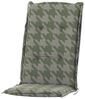 Auflage Hochlehner für Gartenstuhl 120x48cm Sesselauflage Polster Polsterauflage Karo Muster Stuhlauflage mit dicker 7cm Schaumstoff Füllung in grün Bild 4
