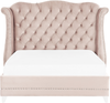 Bett mit Lattenrost AYETTE 160 x 200 cm Samtstoff Pastellrosa Bild 4