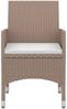 vidaXL 5-tlg. Garten-Essgruppe mit Kissen Poly Rattan und Glas 3099753 Bild 4