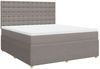 vidaXL Boxspringbett mit Matratze Taupe 180x200 cm Stoff 3294453 Bild 3
