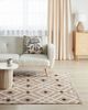 Teppich Jute beige schwarz 160 x 230 cm geometrisches Muster Kurzflor ESENCIK Bild 3