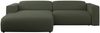 Ecksofa PASADENA, freistehendes Ecksofa, breite Armlehnen, Federsitz - links - Grün Boucle Bild 5