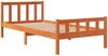 vidaXL Massivholzbett ohne Matratze Wachsbraun 75x190 cm Kiefernholz 844389 Bild 3