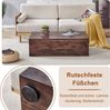 HAUSS SPOLE Couchtisch Rechteckdesign Silikonfüßen,Wohnzimmertisch Sofatisch in Nussbaumholz (90×50×30 cm, MDF, keine Montage erforderlich, stabile Struktur, rutschfeste Füße, infach zu reinigen, für Wohnzimmer), Kratzfeste Marmorimitat-Oberfläche, bis... Bild 4
