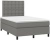 Boxspringbett mit Matratze & LED Stoff Dunkelgrau 120x200 cm, Härtegrad: H2 [3135182] Bild 3