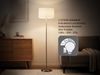 TRIO Leuchten LED (wechselbar) Stehlampe dimmbar, Metall / Stoff silber, Höhe: 160cm Bild 3