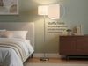 TRIO Leuchten LED (wechselbar) Stehlampe dimmbar, Metall / Stoff silber, Höhe: 160cm Bild 4