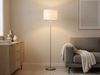 TRIO Leuchten LED (wechselbar) Stehlampe dimmbar, Metall / Stoff silber, Höhe: 160cm Bild 1