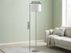 TRIO Leuchten LED (wechselbar) Stehlampe dimmbar, Metall / Stoff silber, Höhe: 160cm Bild 5