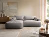 Selsey 'Ovo' Ecksofa mit Schlaffunktion, Stauraum und Samtbezug, hellgrau, links, 93 x 260 x 165 cm Bild 2