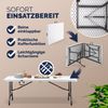 Casaria Buffettisch Gartentisch Klappbar 183cm Weiß - 2er Set Bild 4