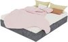 Bett 160×200 cm mit Gaslift, Metallrahmen und Stoffbezug in Grau Bild 5