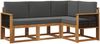 vidaXL Outdoor-Sofagarnitur 4 pcs Natur und Anthrazit Polyester 3385173 Bild 2