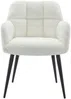 Vente-unique - PEGA Stuhl Stoff Weiß - B 62 cm x H 78 cm x L 58,5 cm Bild 2