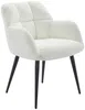 Vente-unique - PEGA Stuhl Stoff Weiß - B 62 cm x H 78 cm x L 58,5 cm Bild 3