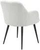 Vente-unique - PEGA Stuhl Stoff Weiß - B 62 cm x H 78 cm x L 58,5 cm Bild 4