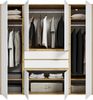 Xonox Falun Kleiderschrank 4-türig, Weiß, 197x194x56 cm Bild 4