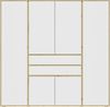 Xonox Falun Kleiderschrank 4-türig, Weiß, 197x194x56 cm Bild 2