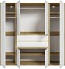 Xonox Falun Kleiderschrank 4-türig, Weiß, 197x194x56 cm Bild 3