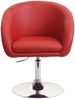 6er-Set Esszimmerstuhl HWC-F19, Küchenstuhl Drehstuhl Loungesessel, drehbar höhenverstellbar ~ Kunstleder rot Bild 5