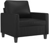 vidaXL Sessel mit Hocker Schwarz 60 cm Kunstleder 3201019 Bild 4