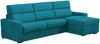 Dmora Schlafsofa mit Halbinsel Celleno, Verwandelbares Ecksofa für das Wohnzimmer, gepolstert, abnehmbar, 100 % Made in Italy, 280x160 h100 cm, Hellblau Bild 2