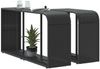 vidaXL Lagerregale 2 Stk. Schwarz Poly Rattan 365981 Bild 4