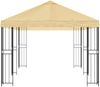 vidaXL Pavillon mit Seitenwänden 6 x 3 m Creme Polyester und Stahl 190 3375983 Bild 4