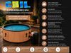 COIL Whirlpool SPA Aufblasbar, Schwimmbad mit Hydromassage, PVC-Bodenunterlage, extra dünn, In- & Outdoor, 4/6 Personen, 150/175 cm Bild 2