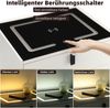 Weiß Smart Nachttisch kabelloses Aufladen LED-Licht 2 Schubladen Bettschrank Bild 3