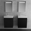 Alpenberger Badmöbel-Set Gäste WC Waschbecken mit Unterschrank - Badschrank Hängend, (2-tlg. Waschtisch Set Schwarz, Waschbeckenunterschrank mit Softclose), Waschplätze für Kleine Bäder - Badschrank Hängend und Vormontiert Bild 3