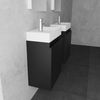 Alpenberger Badmöbel-Set Gäste WC Waschbecken mit Unterschrank - Badschrank Hängend, (2-tlg. Waschtisch Set Schwarz, Waschbeckenunterschrank mit Softclose), Waschplätze für Kleine Bäder - Badschrank Hängend und Vormontiert Bild 4