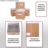 4er-Set Faltbox HWC-C21, Korb Aufbewahrungskorb Ordnungsbox Sortierbox Aufbewahrungsbox, Bambus 32x32x32cm ~ weiß Bild 2
