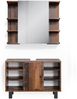 Badmöbel-Set Fynn Eiche rustikal 2 Teile, Unterschrank 80 cm Vicco Bild 1