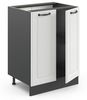 Küchenunterschrank R-Line Weiß Landhaus 60 cm ohne Arbeitsplatte Vicco Bild 3