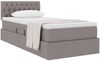 vidaXL Aufbewahrungsbett mit Matratze Taupe 90 x 190 cm Holzwerkstoff 3370542 Bild 3