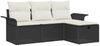 vidaXL Gartensofa-set mit Kissen mit Speicher 4 pcs Poly Rattan 3360178 Bild 2