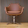 hjh OFFICE Loungesessel ARTEMIA Kunstleder Braun Bild 2