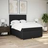 vidaXL Boxspringbett mit Matratze Schwarz 140x190 cm Stoff 3292053 Bild 3
